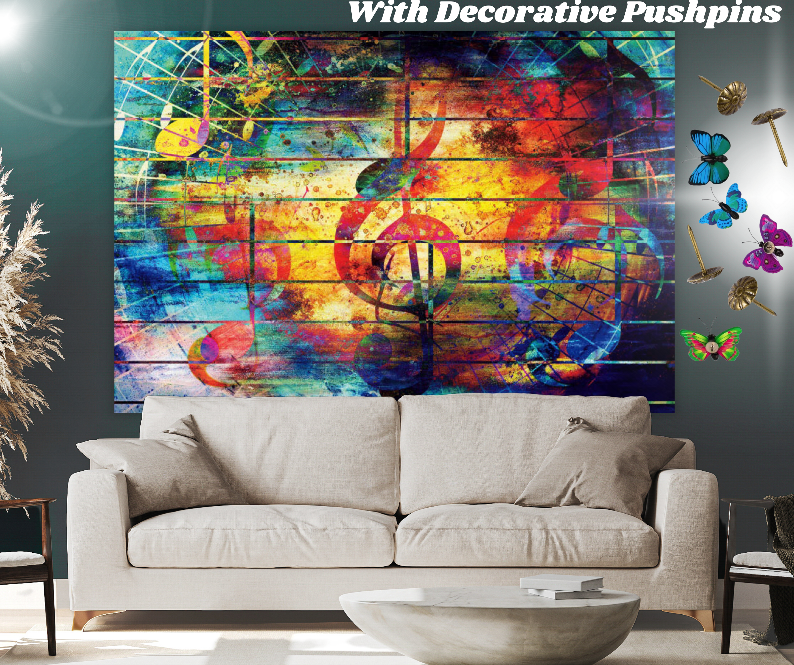 KaiSha Tapestry Wall Hanging; Music Lovers Home Décor Boys Bedroom Art Game Room Backdrop Guitar