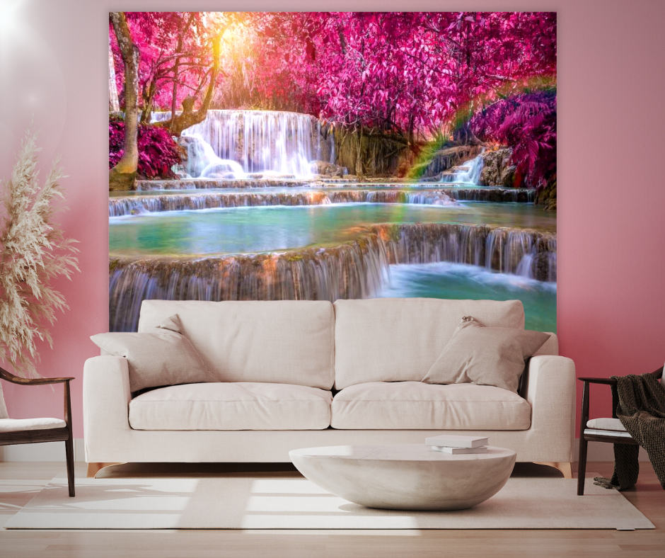KaiSha Tapestry Wall Hanging; Japanese Pink Cherry Blossom Art Home Décor; Large Modern Backdrop Artwork (79"x59")