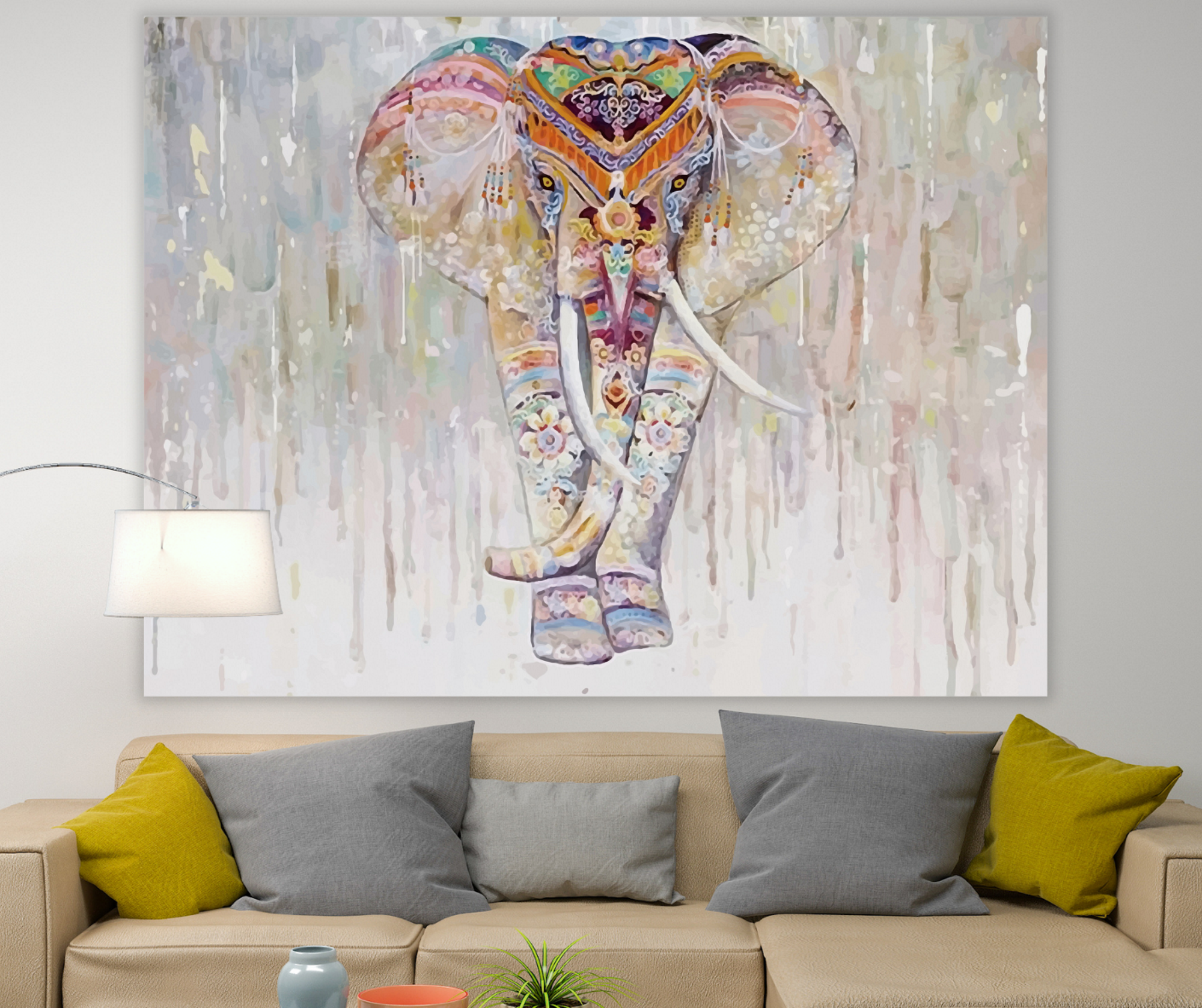 KaiSha LED Tapestry Bundle; LARGE SIZE; Tapestry+ 2 Rods; Aesthetic Tapestries Wall Accent Backdrops Modern