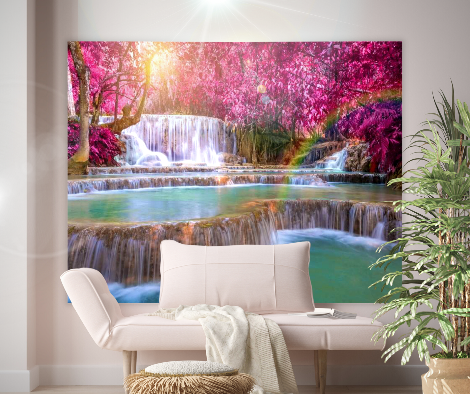 KaiSha Tapestry Wall Hanging; Japanese Pink Cherry Blossom Art Home Décor; Large Modern Backdrop Artwork (79"x59")