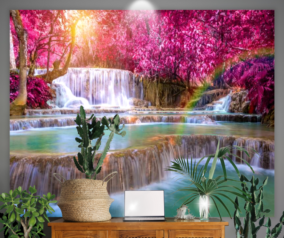 KaiSha Tapestry Wall Hanging; Japanese Pink Cherry Blossom Art Home Décor; Large Modern Backdrop Artwork (79"x59")