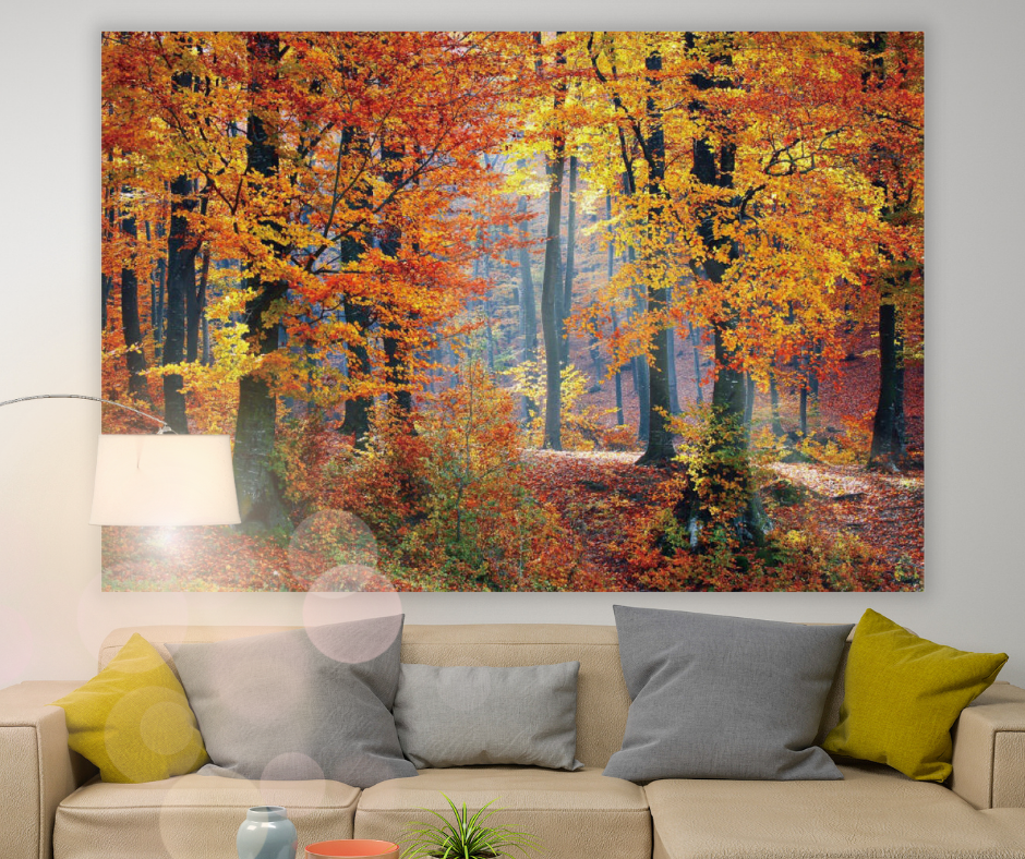 KaiSha Tapestry Wall Hanging; Modern Abstract Forest Scene Art Home Décor Large Nature Artwork (79"x59")