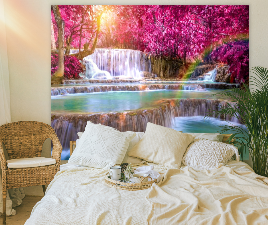 KaiSha Tapestry Wall Hanging; Japanese Pink Cherry Blossom Art Home Décor; Large Modern Backdrop Artwork (79"x59")