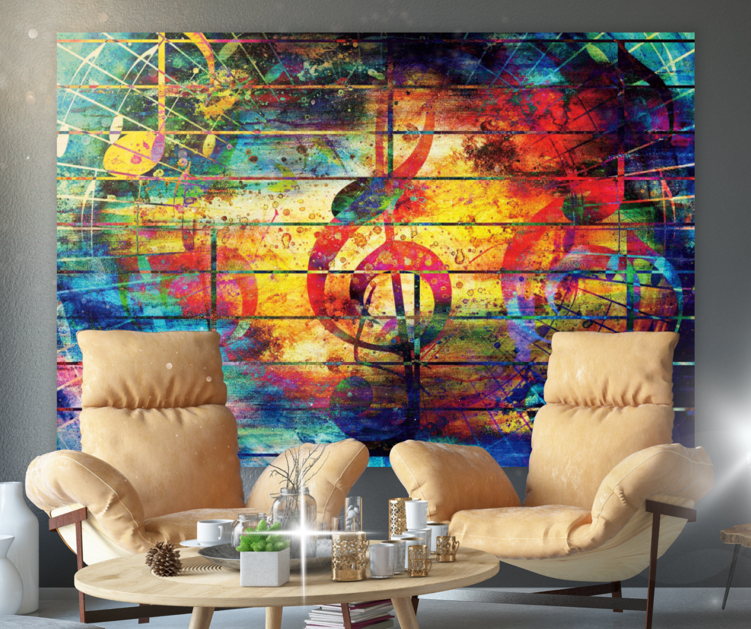 KaiSha Tapestry Wall Hanging; Music Lovers Home Décor Boys Bedroom Art Game Room Backdrop Guitar