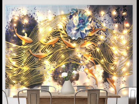 KaiSha LED Tapestry Wall Hanging; Modern Abstract Japanese Art Décor Home Decoration Bedroom Living Room Nature